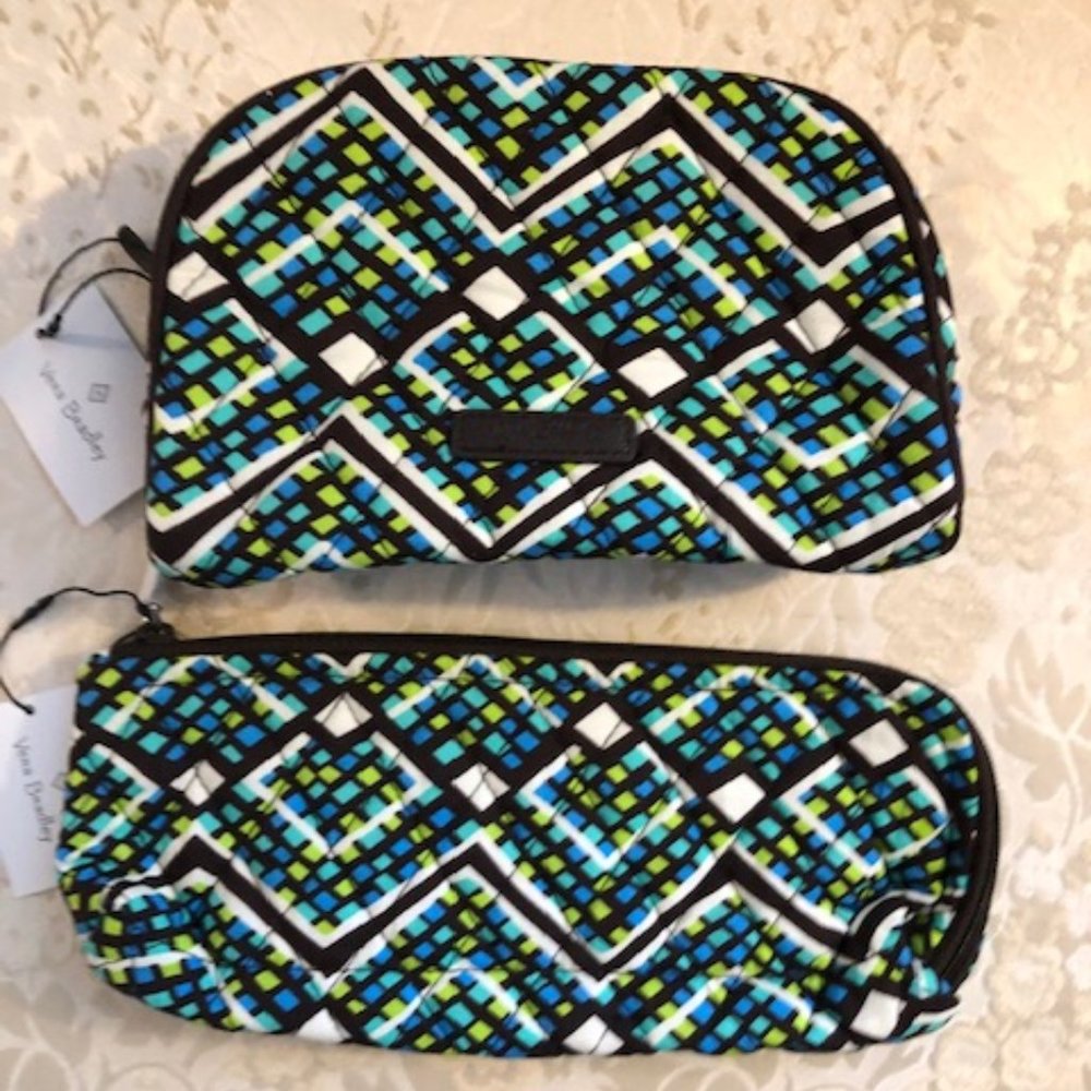 Vera Bradley Small Zip Cosmetic & Brush Case NEW